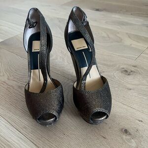 Dolce Vita antique gold platform heels